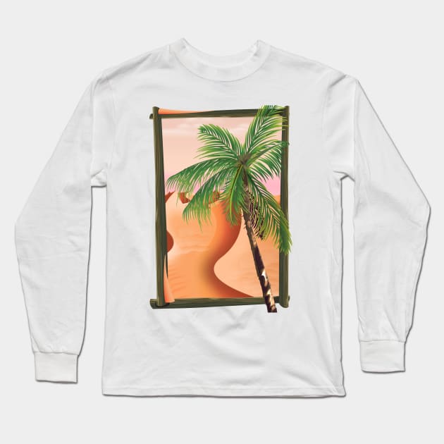 Desert and Palm Trees Long Sleeve T-Shirt by nickemporium1